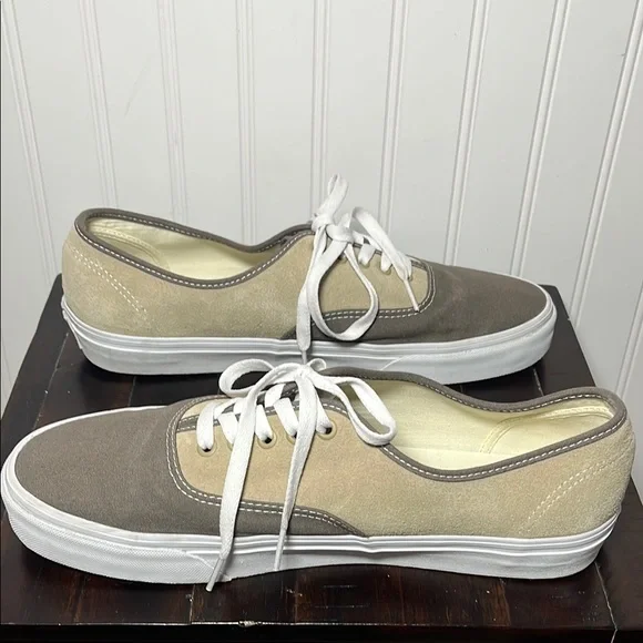 Vans Men's Color block tan and brown suede & fabric lace up sneakers - Picture 5 of 8